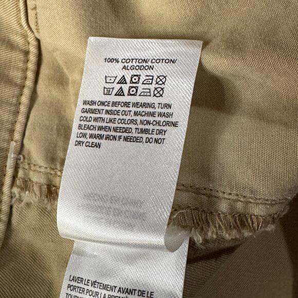 Lucky Brand SZ 14 Pleated Chino Shorts Hi-Rise Pockets Zip-Fly Tan Womens New - Picture 8 of 8